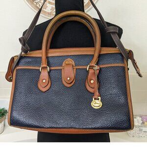 Dooney & Bourke Black and Tan Leather Shoulder Bag